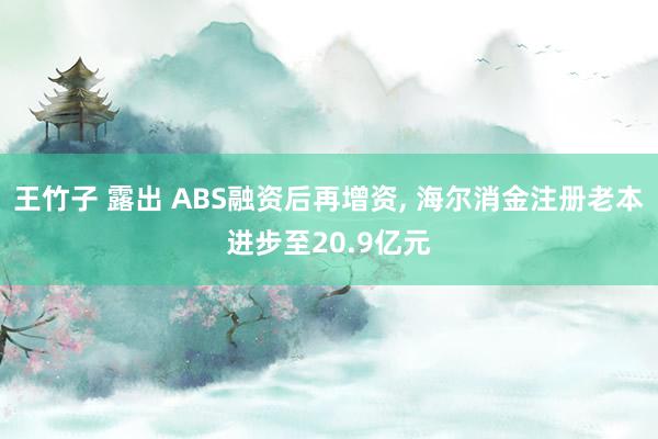 王竹子 露出 ABS融资后再增资， 海尔消金注册老本进步至20.9亿元